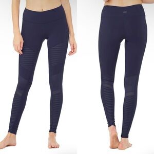 NWT Alo Yoga Rich Navy Major Moto Leggings